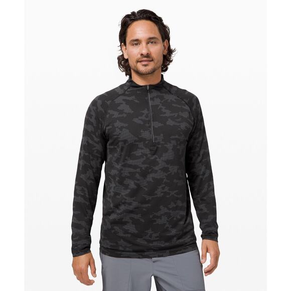 Lululemon Men’s Metal Vent Tech 1/2 Zip 2.0 Charcoal Black Size M - Picture 1 of 5